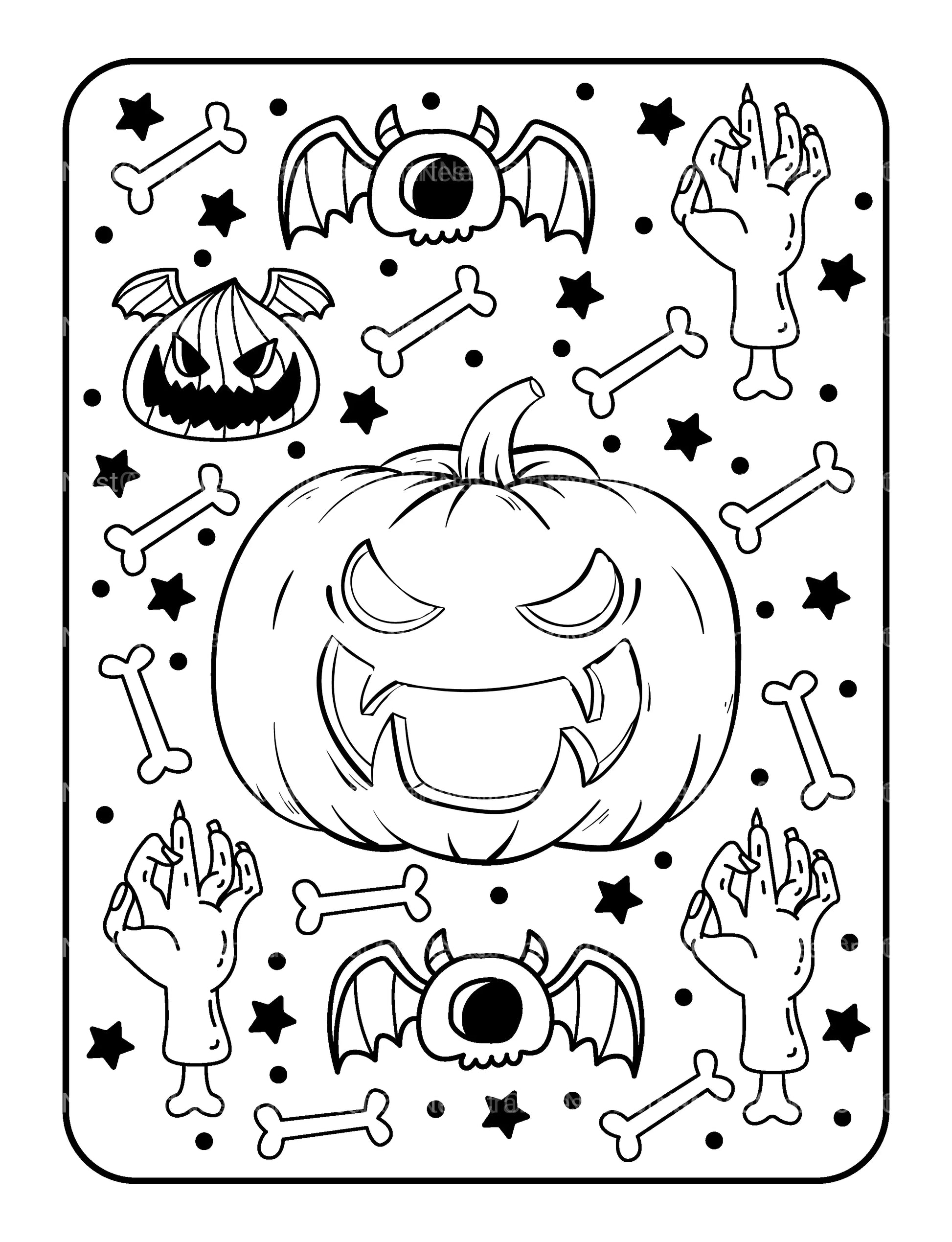 Kids Halloween Coloring Book 9 - CraftNest - Digital Crafting and Art