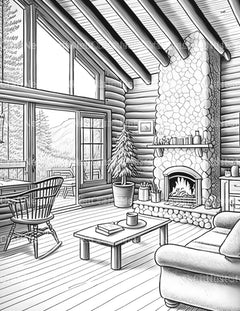 Cozy Cabins Coloring Book - CraftNest - Digital Crafting and Art