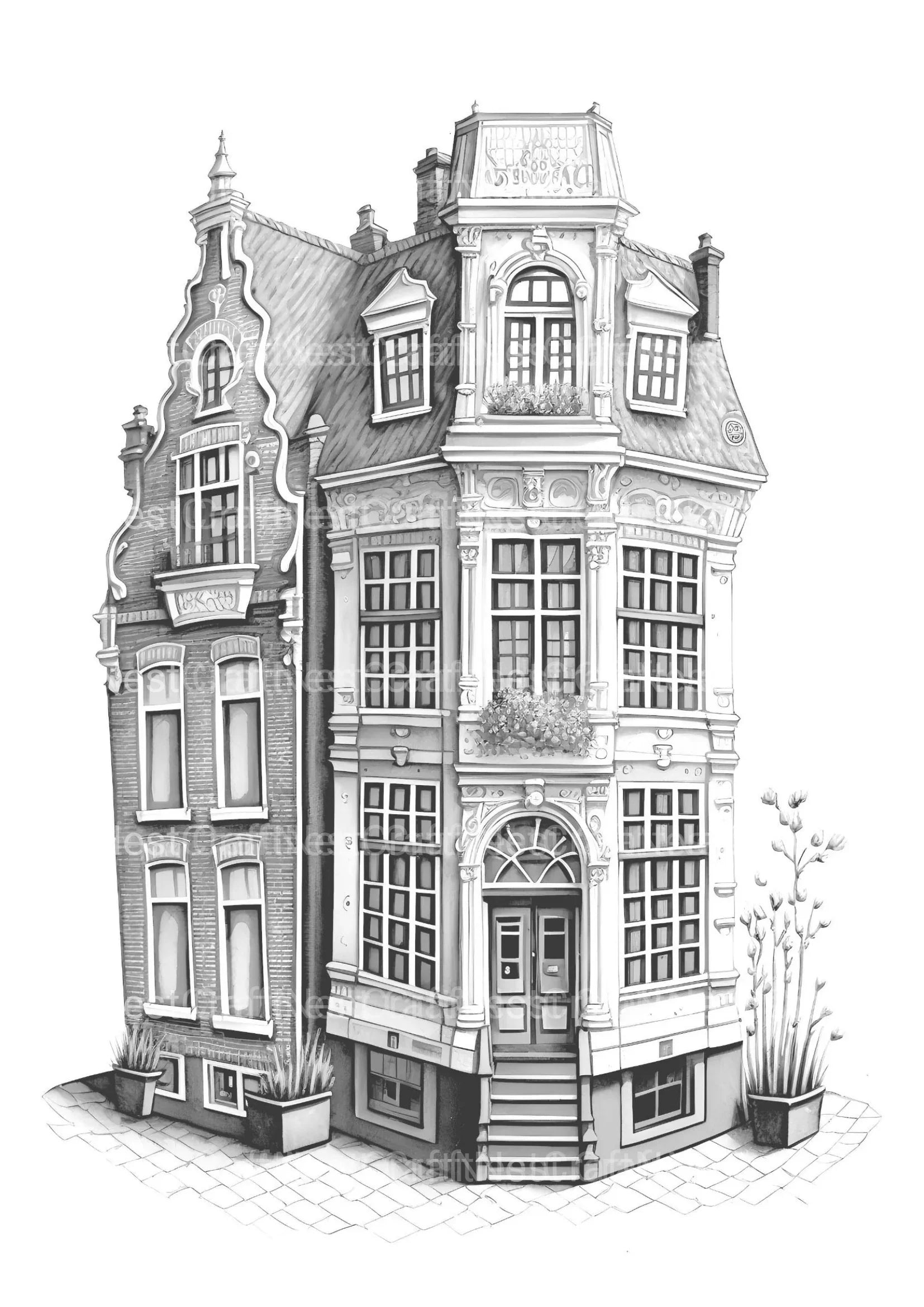 Brazilian Tiny House Coloring Book - CraftNest - Digital Crafting and Art