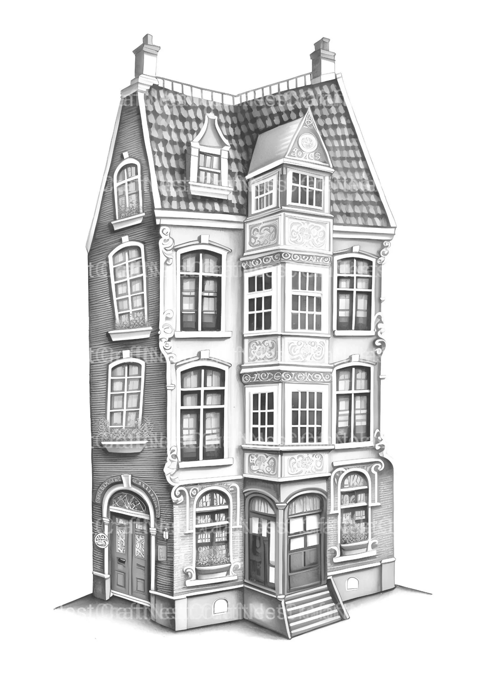 Brazilian Tiny House Coloring Book - CraftNest - Digital Crafting and Art