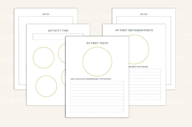 Baby Milestone Tracker - CraftNest - Digital Crafting and Art
