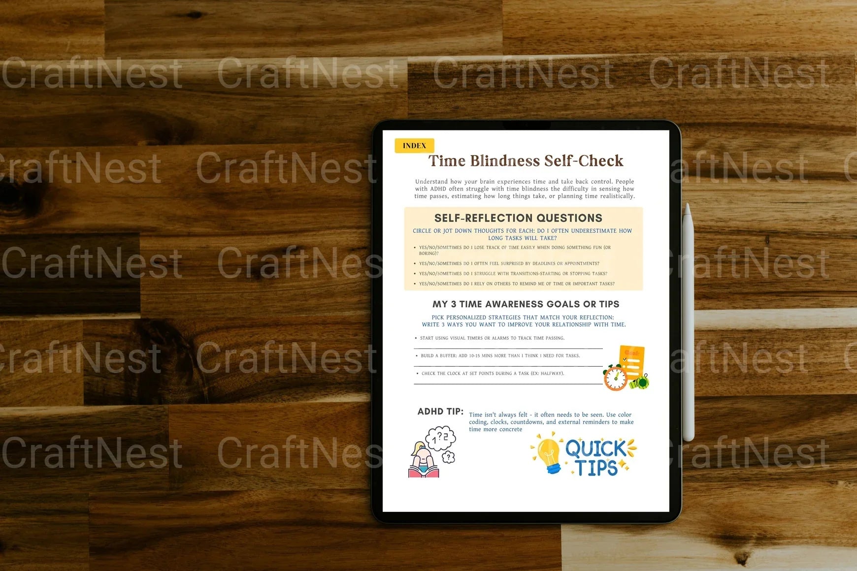 ADHD Time Management Worksheets for Improved Focus - CraftNest - Digital Crafting and Art
