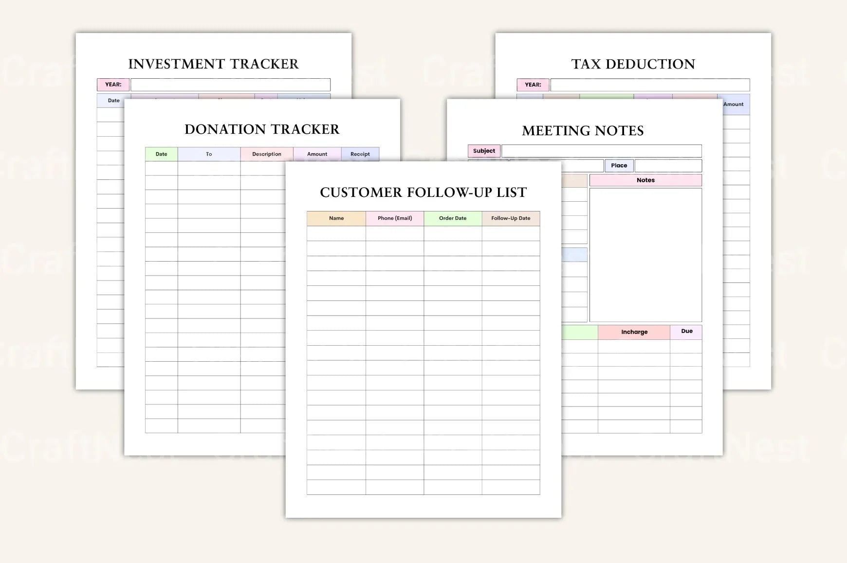 Craft Business Planner Guide - CraftNest - Digital Crafting and Art