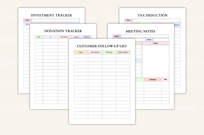Craft Business Planner Guide - CraftNest - Digital Crafting and Art