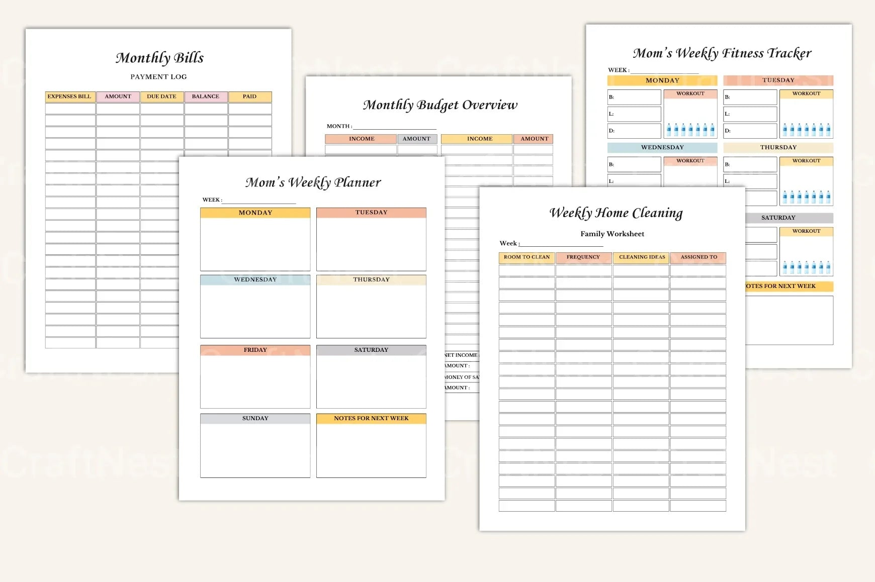 Busy Mom Organizer: Simplify Your Schedule - CraftNest - Digital Crafting and Art