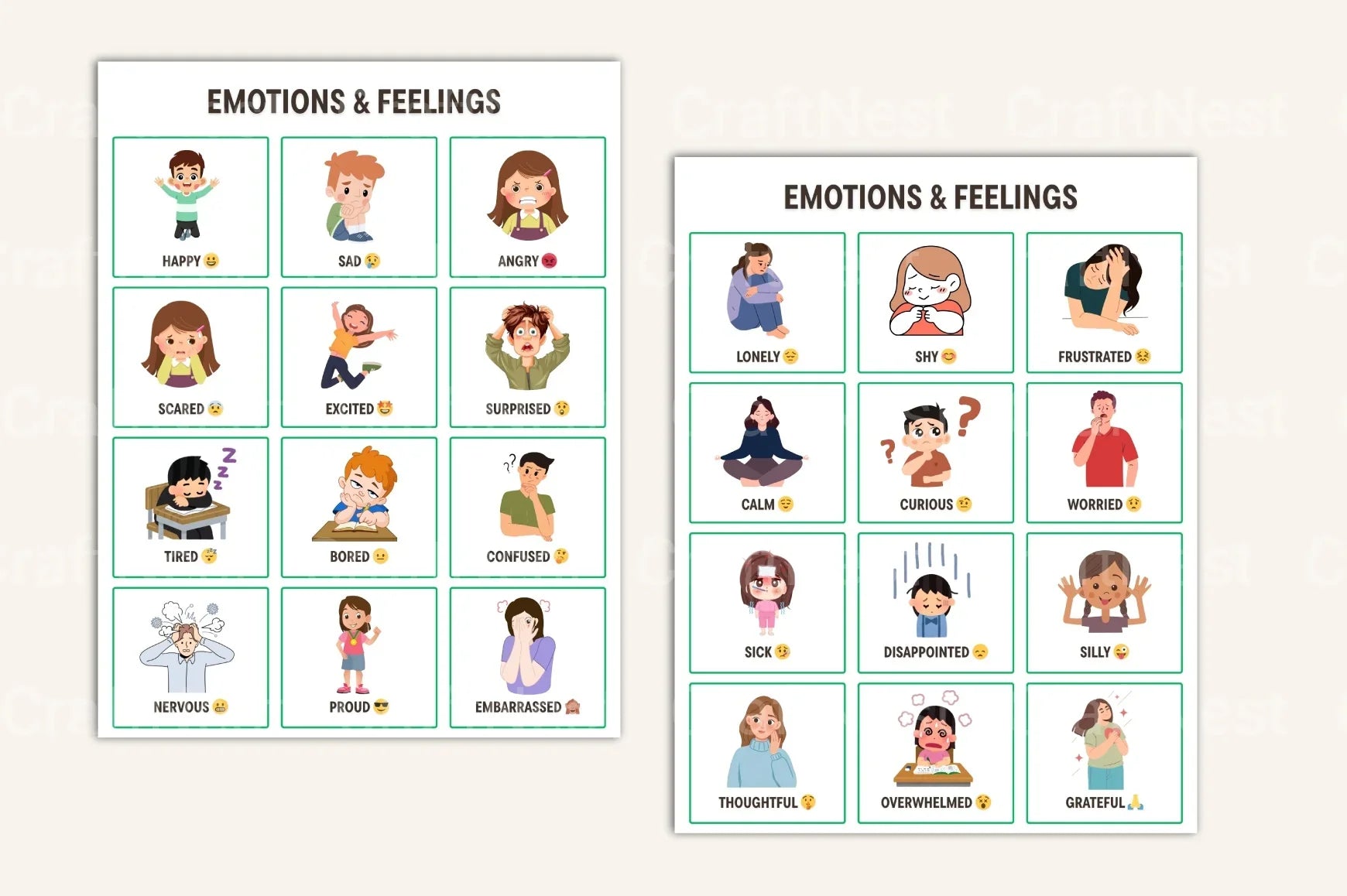 Non-Verbal Communication Visual Cards - CraftNest - Digital Crafting and Art