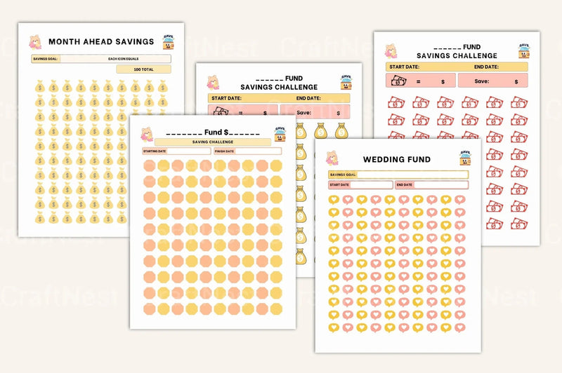 Financial Savings Challenge Guide - CraftNest - Digital Crafting and Art