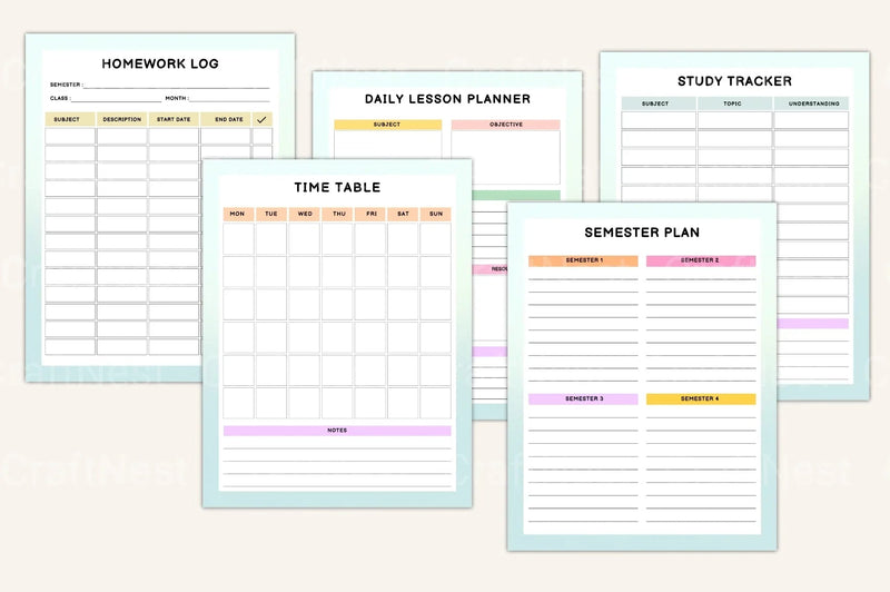 Student Success Planner Organizer - CraftNest - Digital Crafting and Art