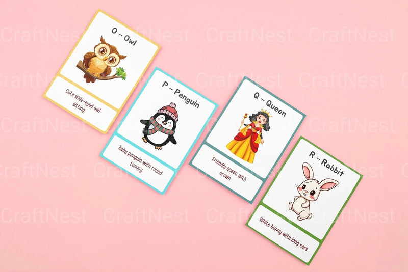 Alphabet Learning Flash Cards for Kids - CraftNest - Digital Crafting and Art
