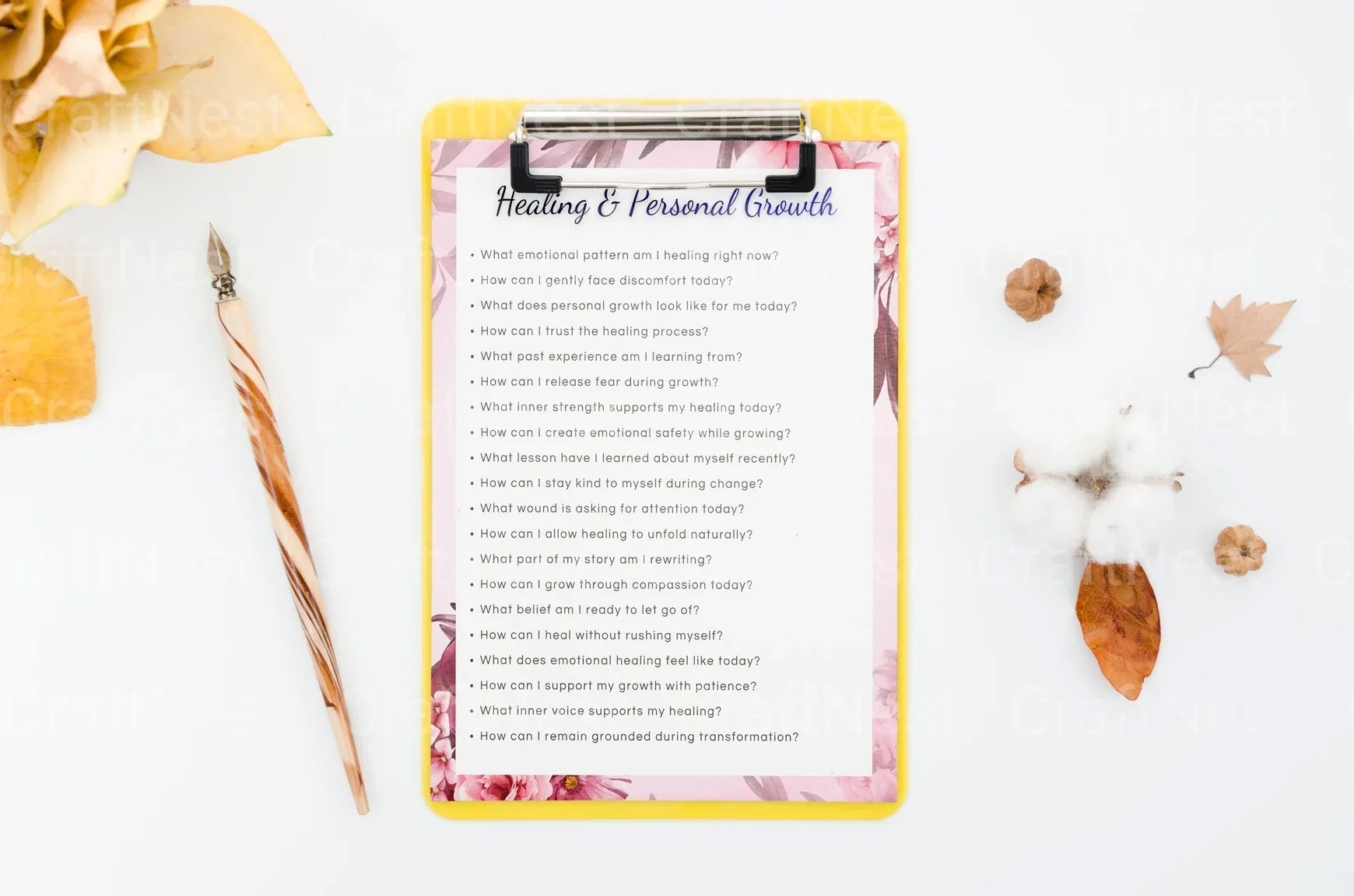 Daily Wellness Prompts Book for Mindful Living - CraftNest - Digital Crafting and Art
