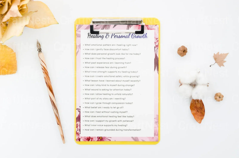 Daily Wellness Prompts Book for Mindful Living - CraftNest - Digital Crafting and Art