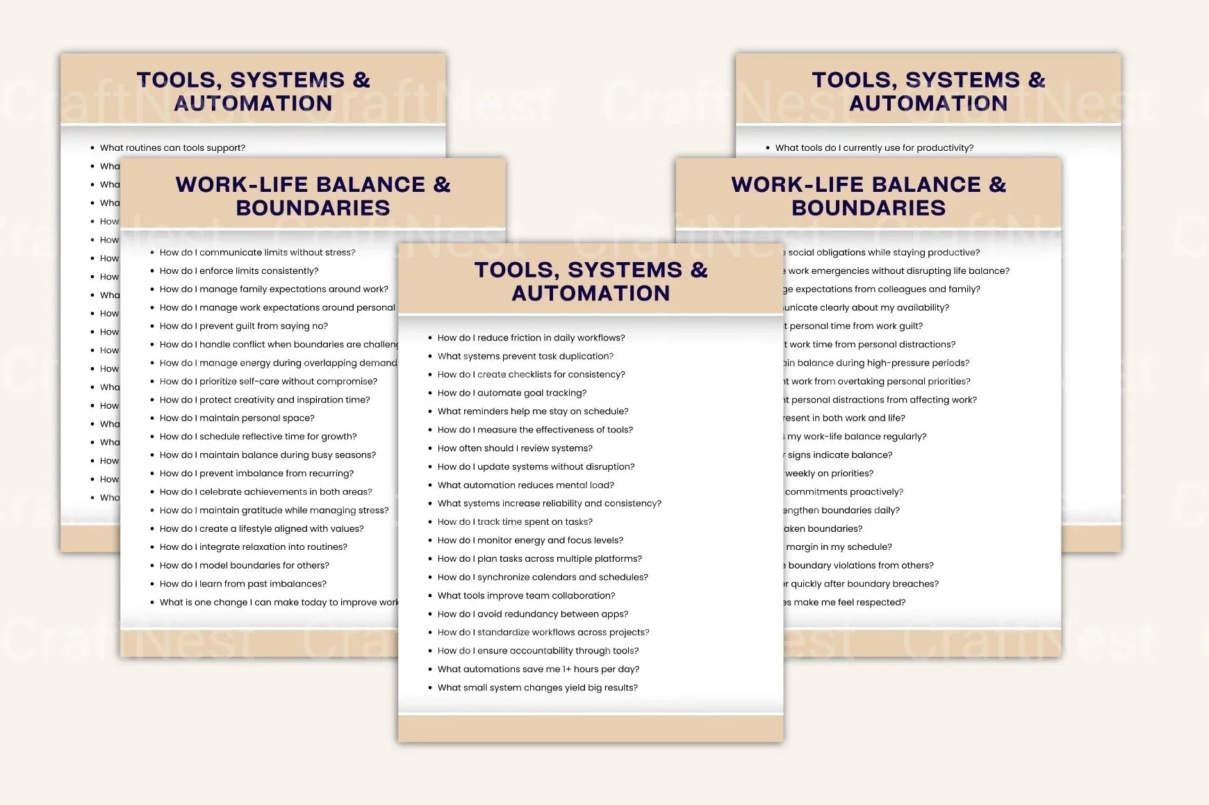 Effective Time Management Prompt Book - CraftNest - Digital Crafting and Art