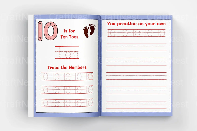 ABC Letter and Number Tracing Workbook - CraftNest - Digital Crafting and Art