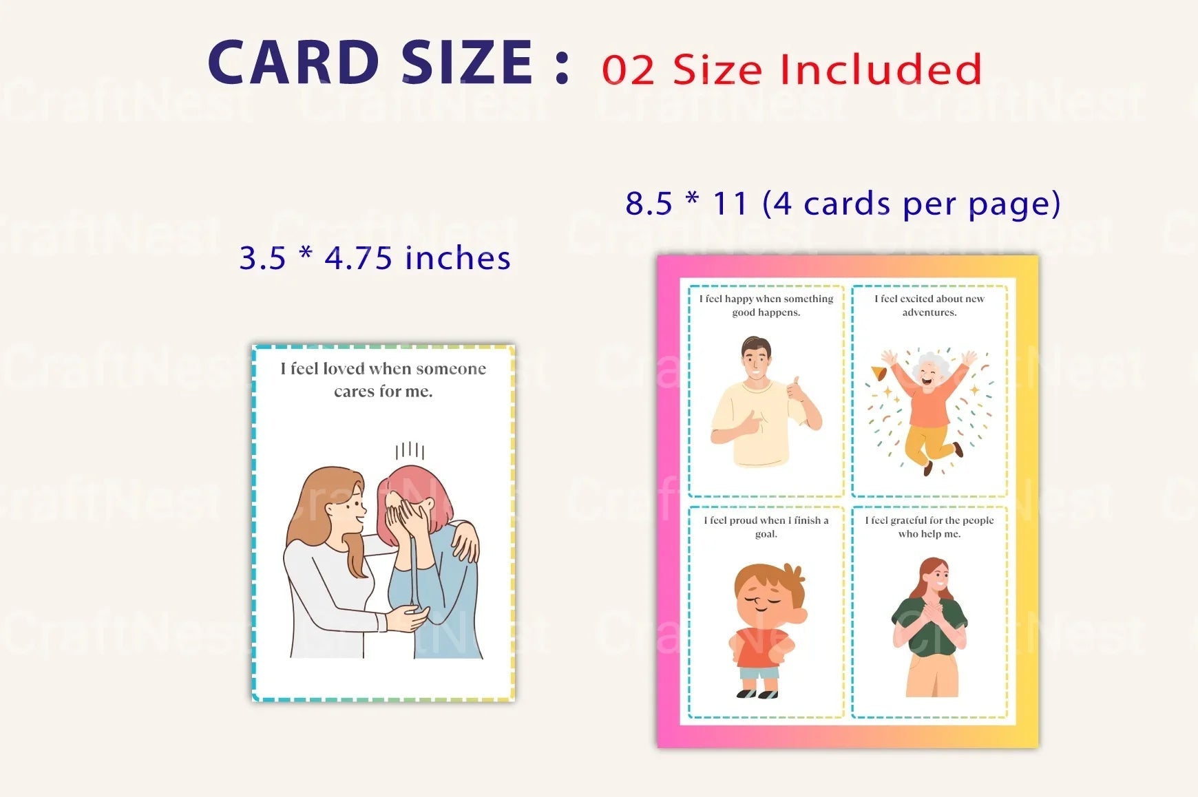 Emotion 120 Cards Collection - CraftNest - Digital Crafting and Art