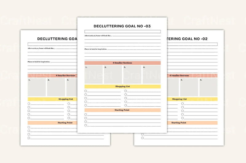 Decluttering Organizer Planner - CraftNest - Digital Crafting and Art