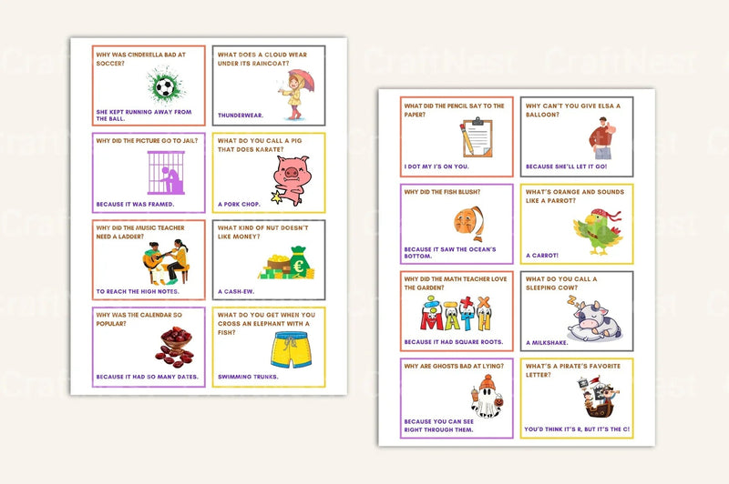 Lunchbox Jokes for Kids - CraftNest - Digital Crafting and Art