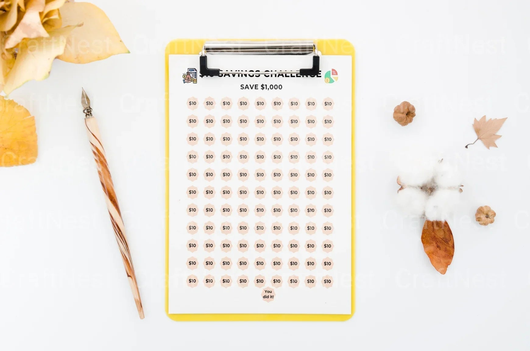 Financial Budget Planner Template - CraftNest - Digital Crafting and Art