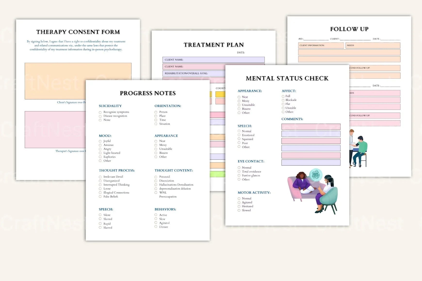 Therapy Worksheet Mega Pack - CraftNest - Digital Crafting and Art
