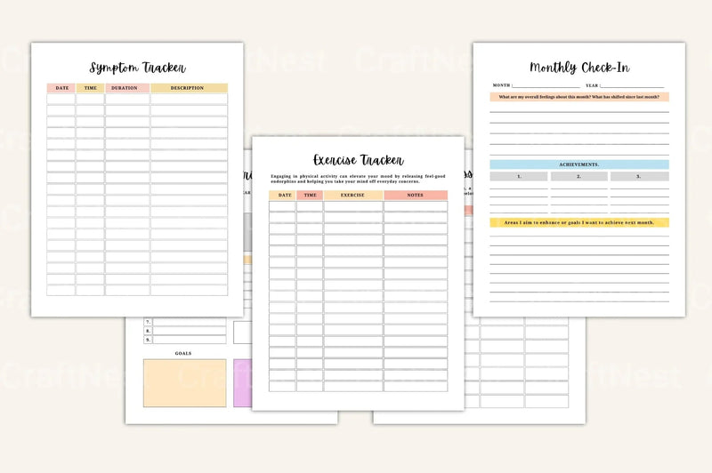 Mental Health Workbook for Personal Growth - CraftNest - Digital Crafting and Art