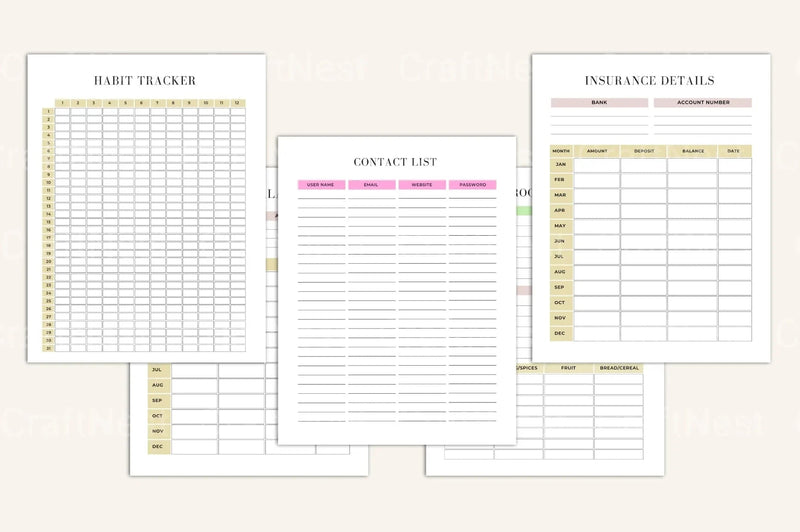 Ultimate House Management Binder for Organization - CraftNest - Digital Crafting and Art