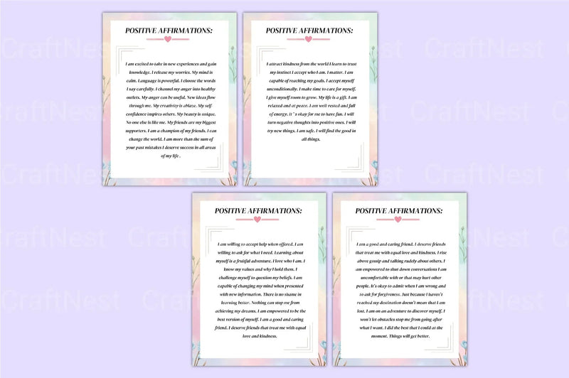 Positive Affirmations for Women - CraftNest - Digital Crafting and Art
