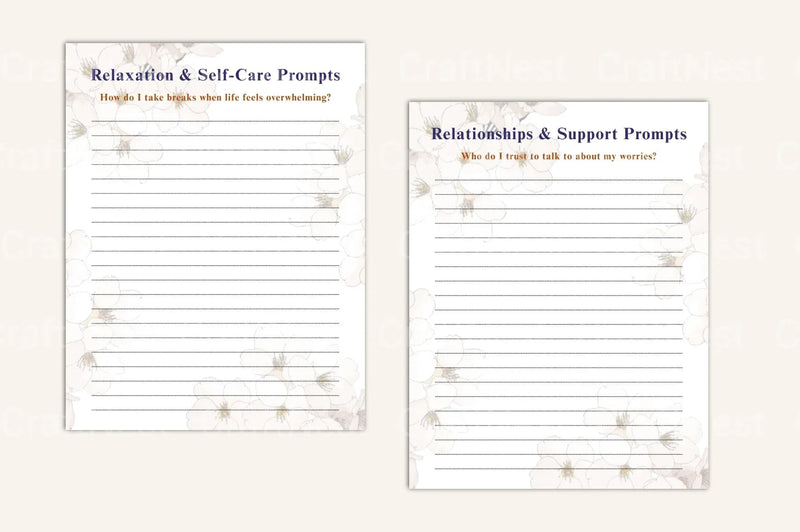 Anxiety Prompts for Stress Relief - CraftNest - Digital Crafting and Art
