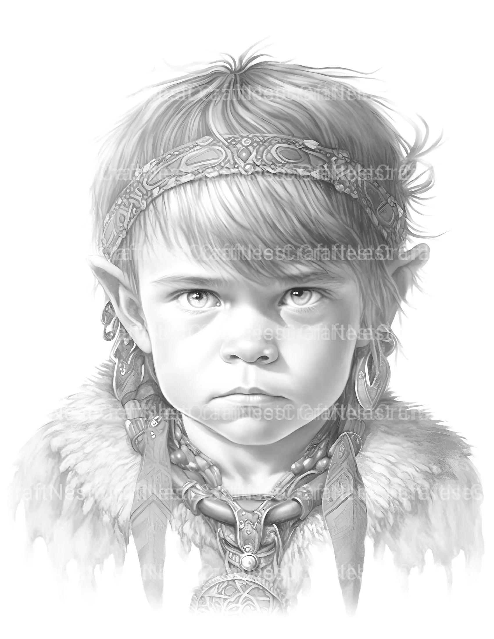 Babarian Girl Coloring Book - CraftNest - Digital Crafting and Art