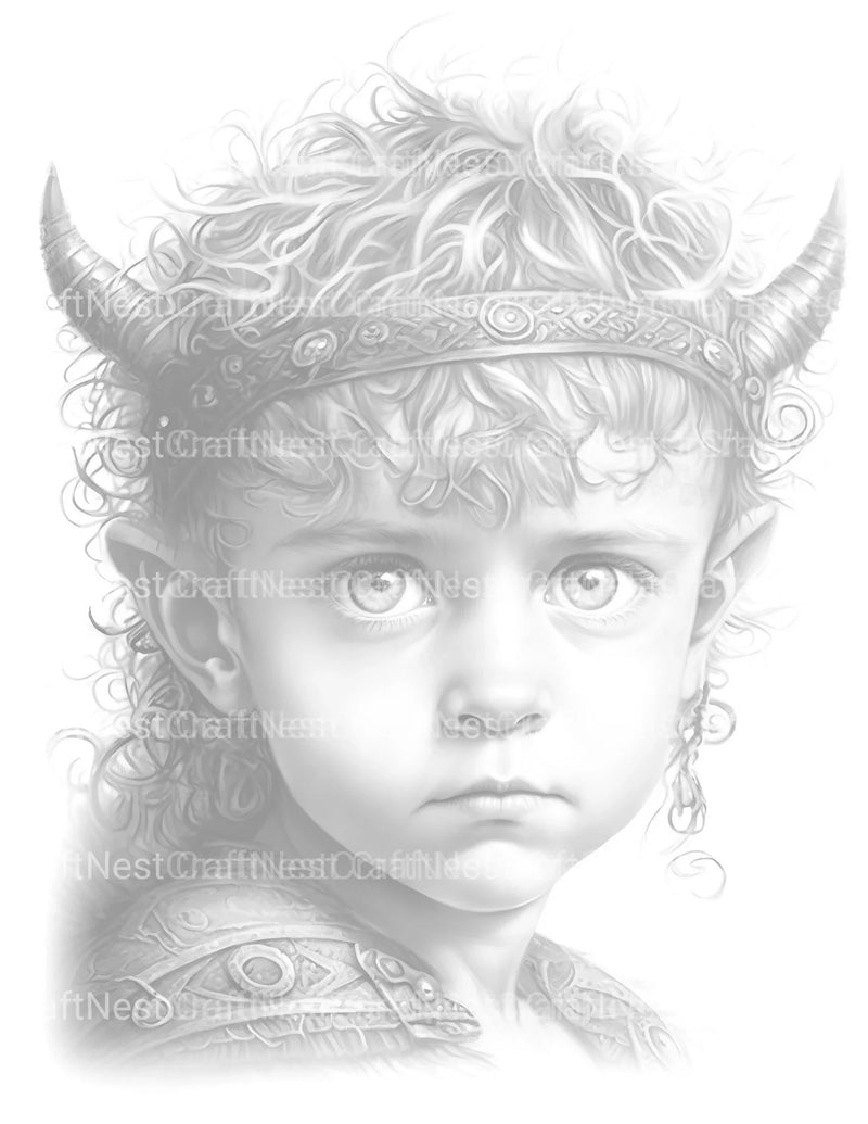 Babarian Girl Coloring Book - CraftNest - Digital Crafting and Art