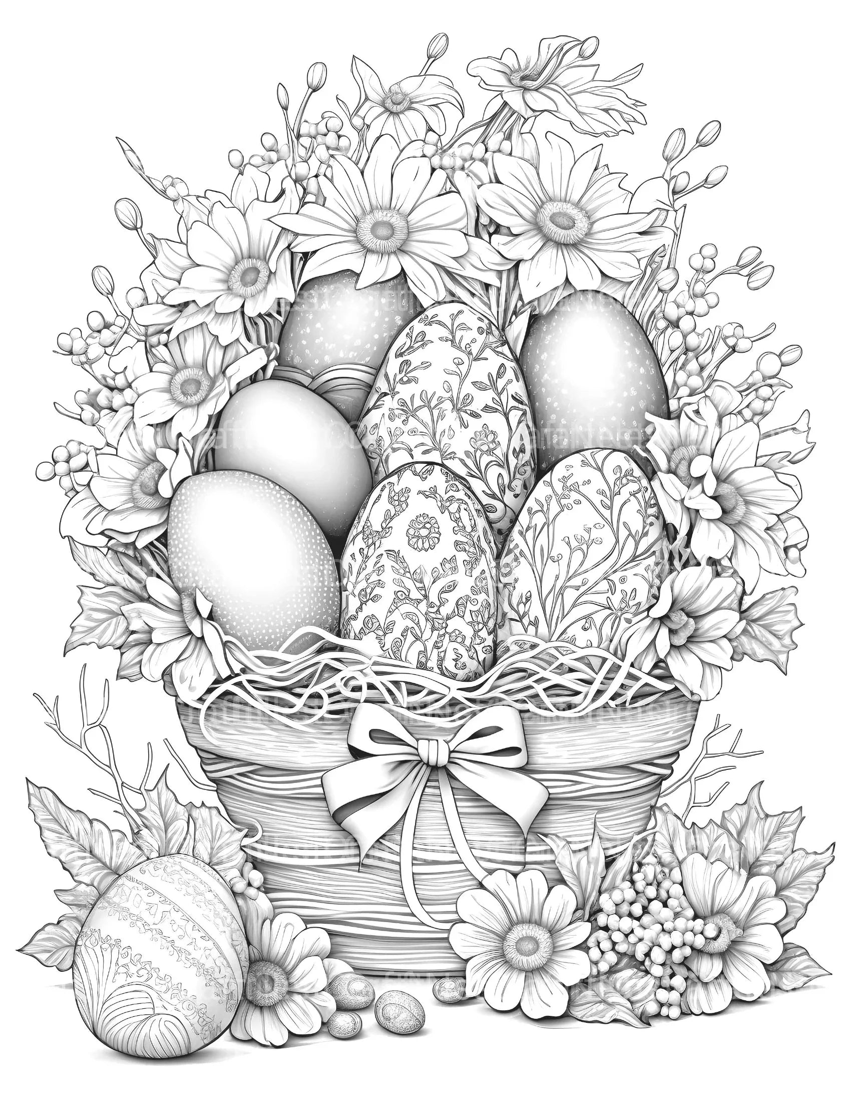 Easter Basket Coloring Book - CraftNest - Digital Crafting and Art