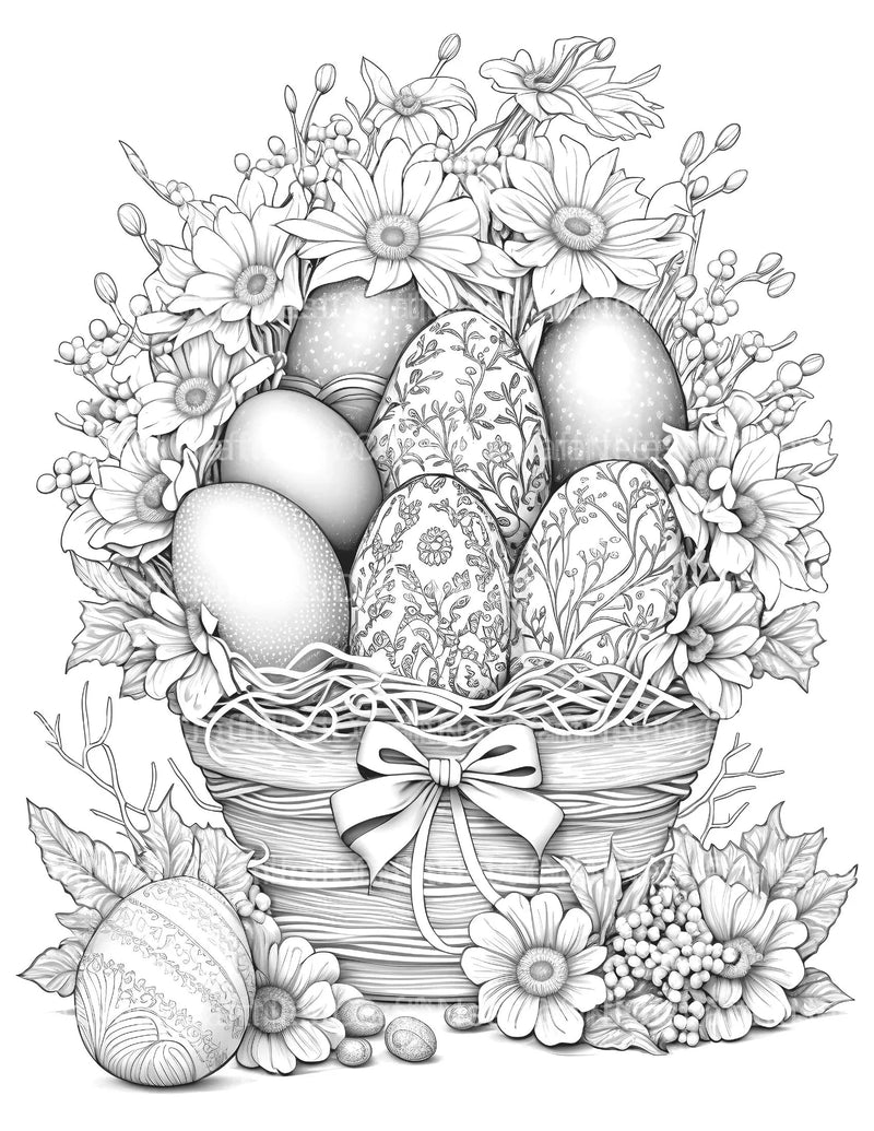 Easter Basket Coloring Book - CraftNest - Digital Crafting and Art