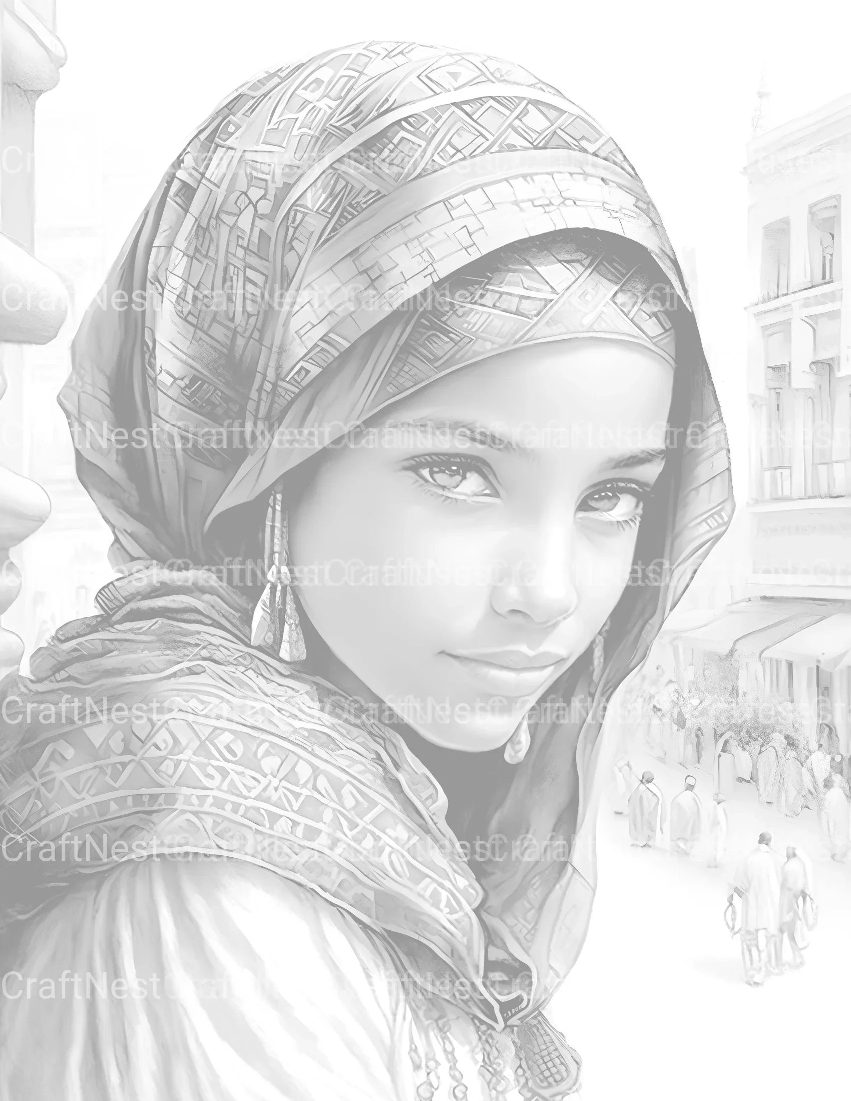 Egyptian Woman Coloring Book - CraftNest - Digital Crafting and Art