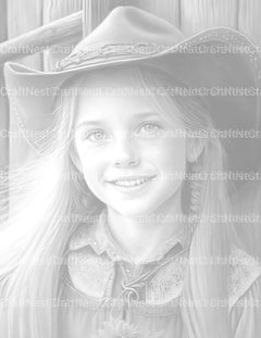 Country Girl Coloring Book - CraftNest - Digital Crafting and Art