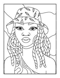 African Woman Coloring Book - CraftNest - Digital Crafting and Art