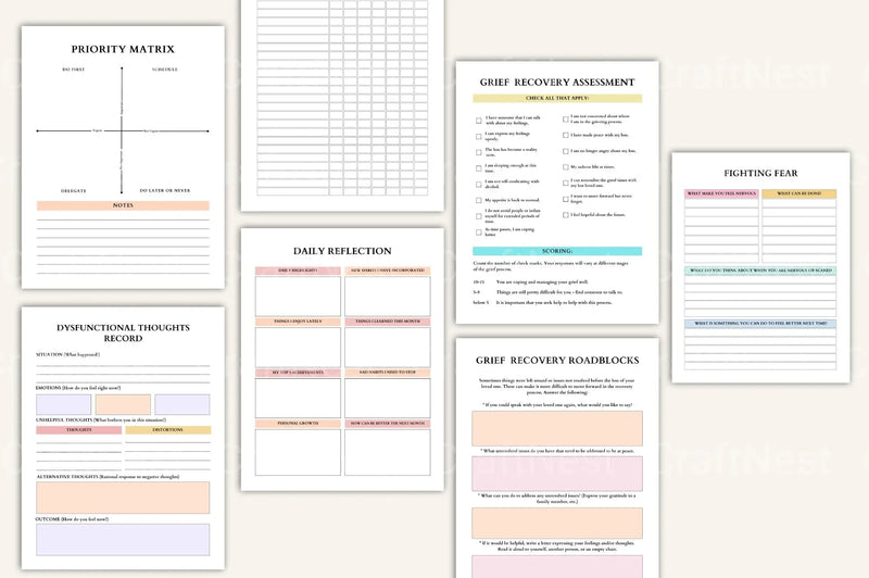 Therapy Worksheet Mega Pack - CraftNest - Digital Crafting and Art