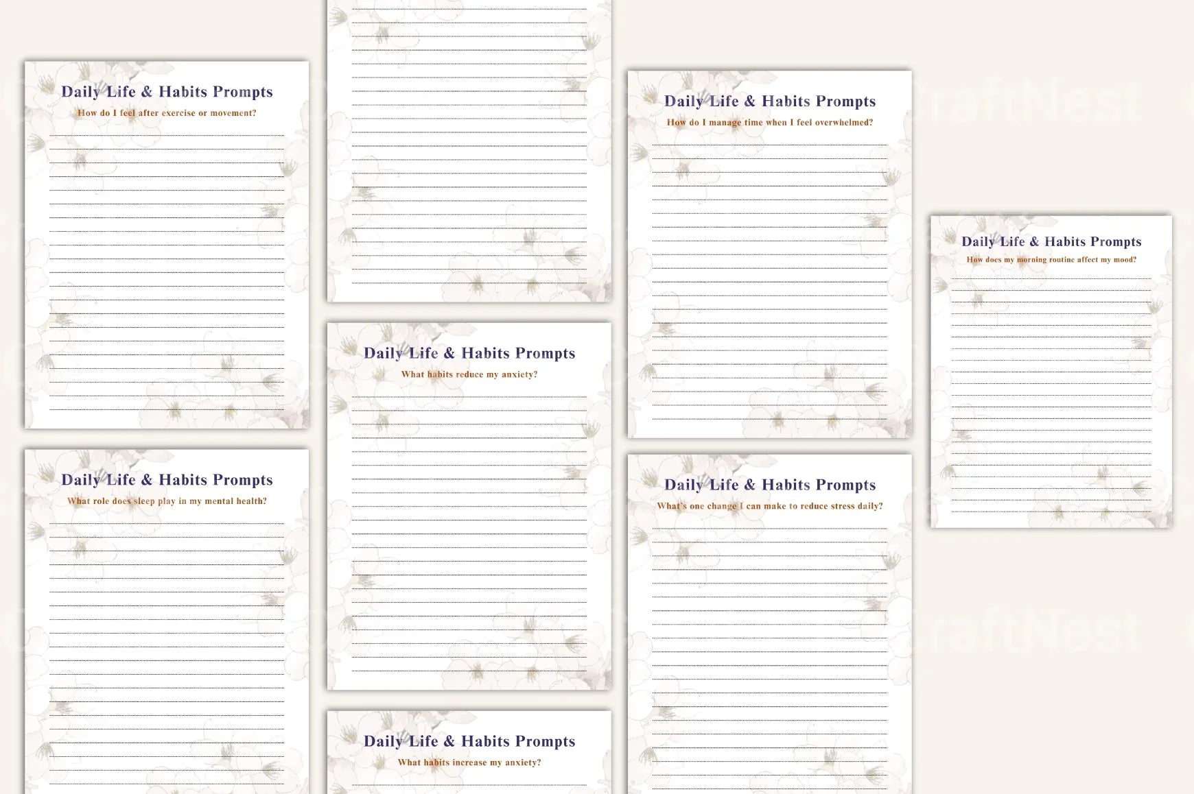 Anxiety Prompts for Stress Relief - CraftNest - Digital Crafting and Art