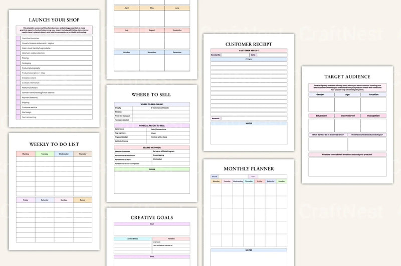 Craft Business Planner Guide - CraftNest - Digital Crafting and Art