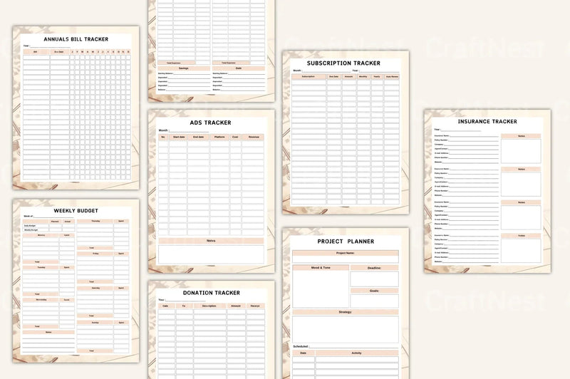 Entrepreneur Side Hustle Organizer - CraftNest - Digital Crafting and Art