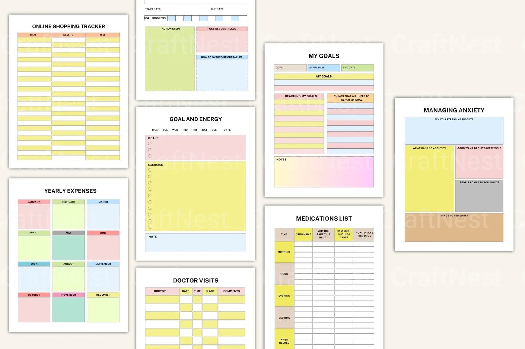 ADHD Brain Dump Workbook for Focus and Organization - CraftNest - Digital Crafting and Art