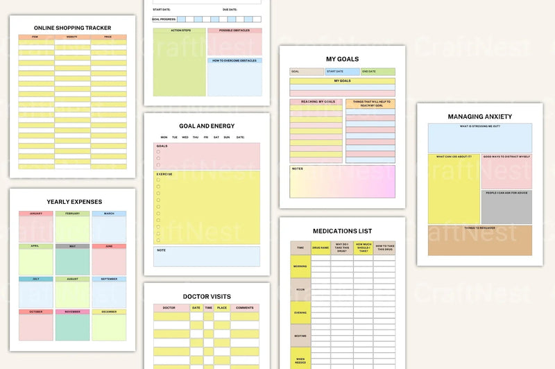 ADHD Brain Dump Workbook for Focus and Organization - CraftNest - Digital Crafting and Art
