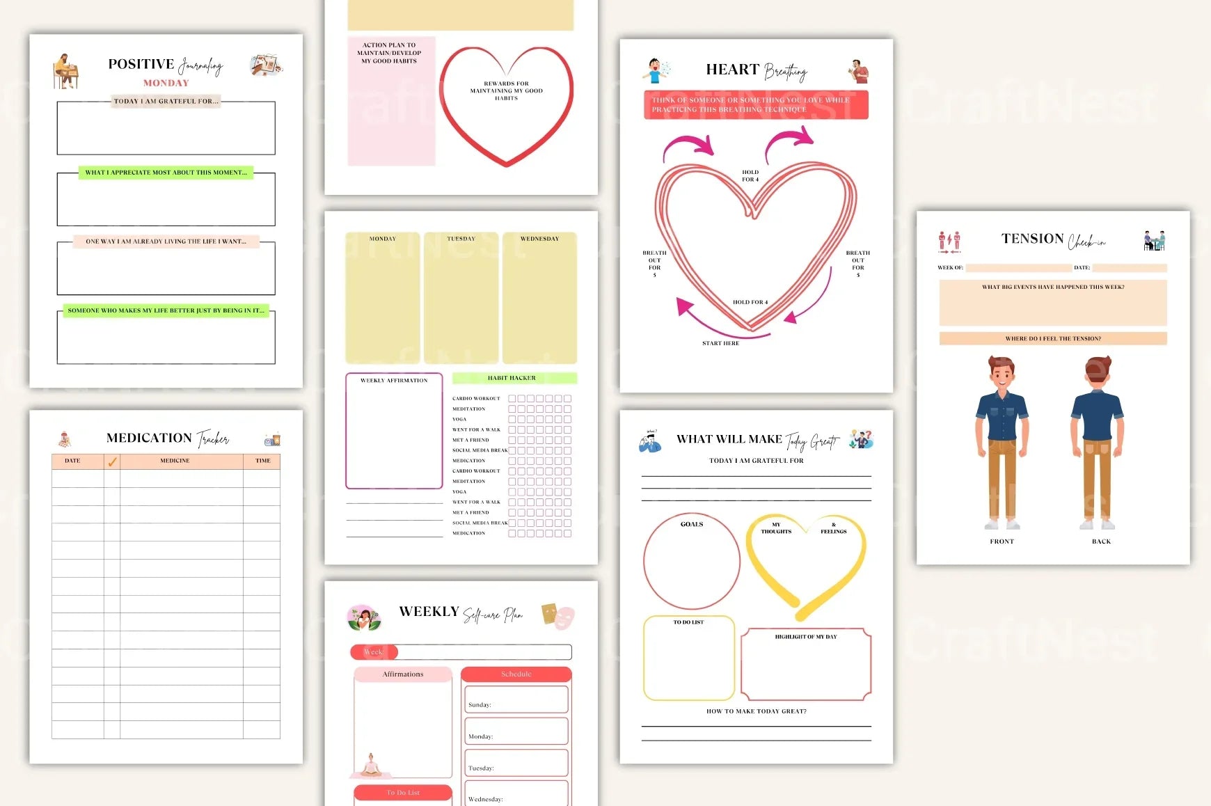 CBT Anxiety Workbook for Effective Stress Management - CraftNest - Digital Crafting and Art