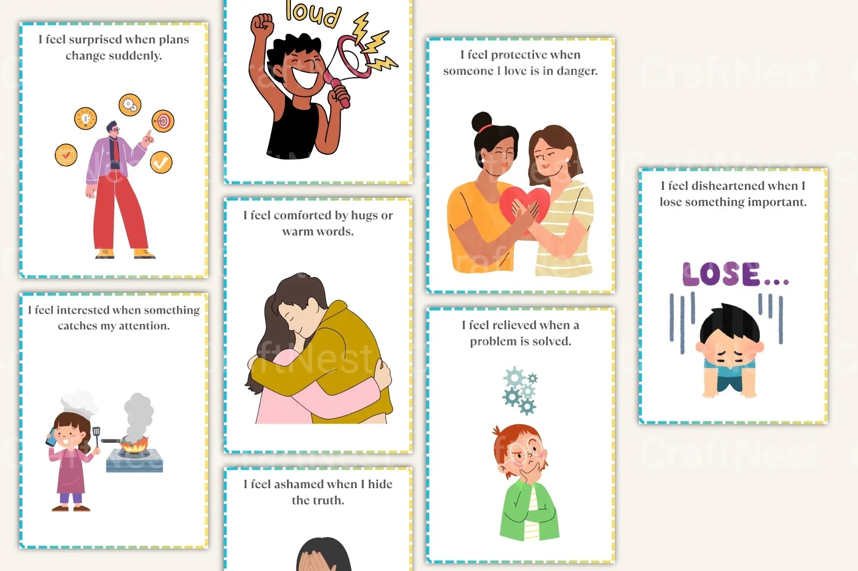 Emotion 120 Cards Collection - CraftNest - Digital Crafting and Art