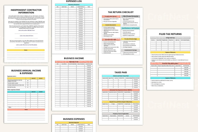 Tax Return Binder for Organized Filing - CraftNest - Digital Crafting and Art
