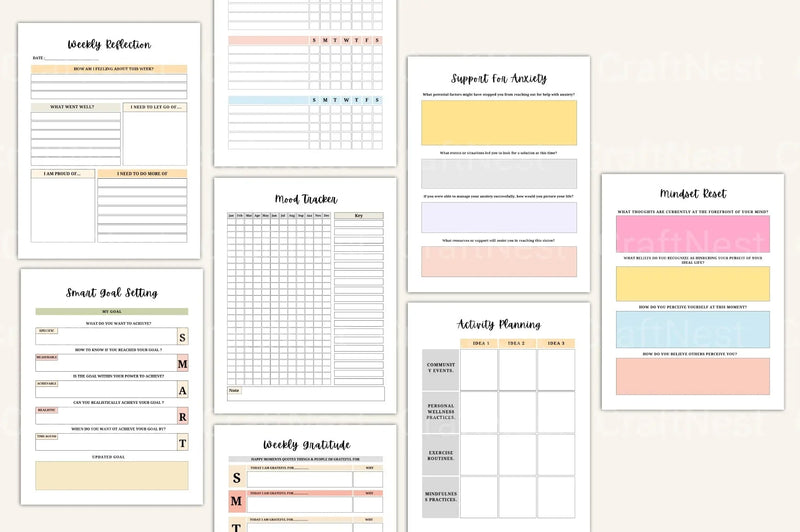 Mental Health Workbook for Personal Growth - CraftNest - Digital Crafting and Art