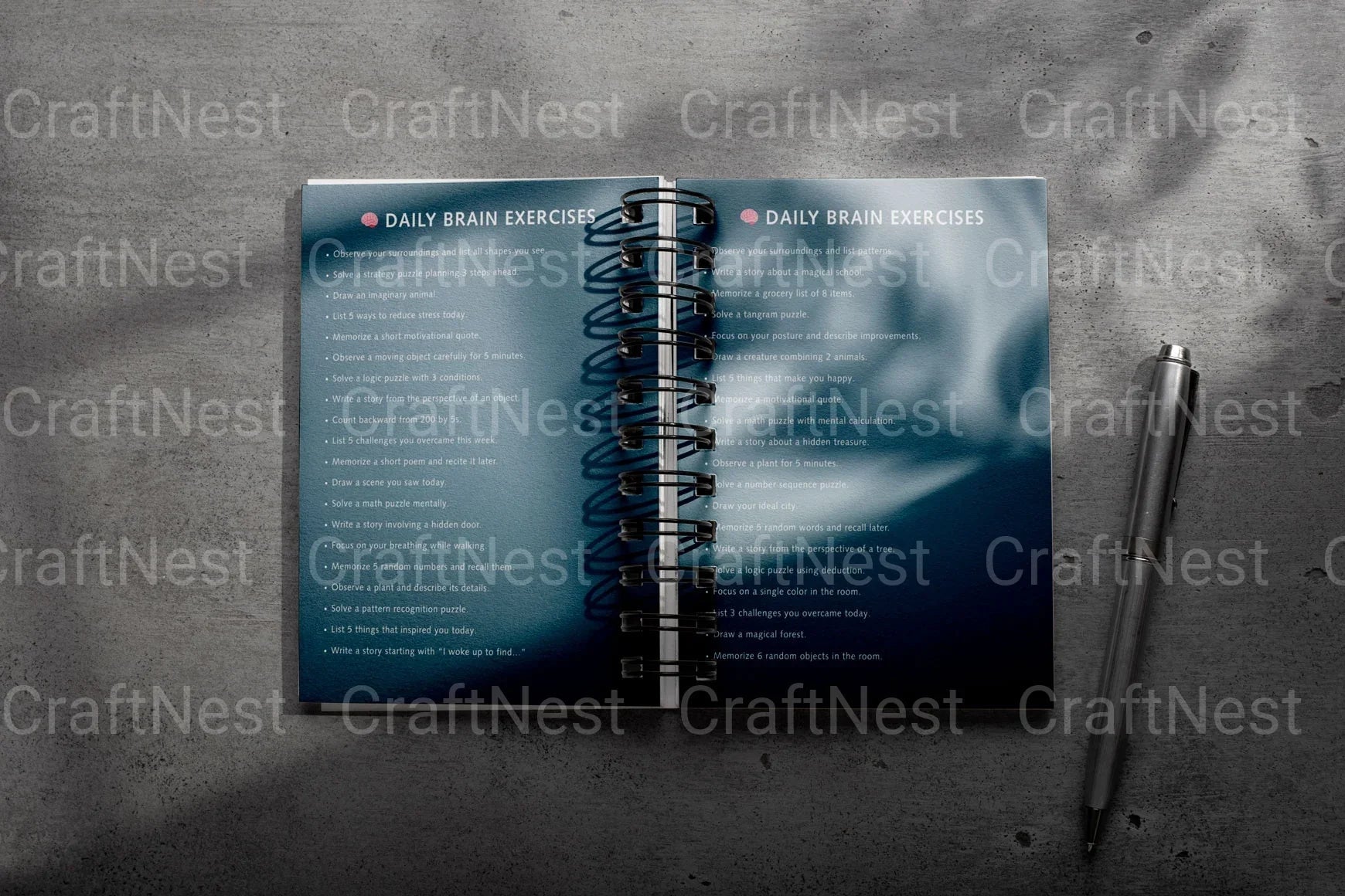 Brain Training Prompts Book for Cognitive Enhancement - CraftNest - Digital Crafting and Art