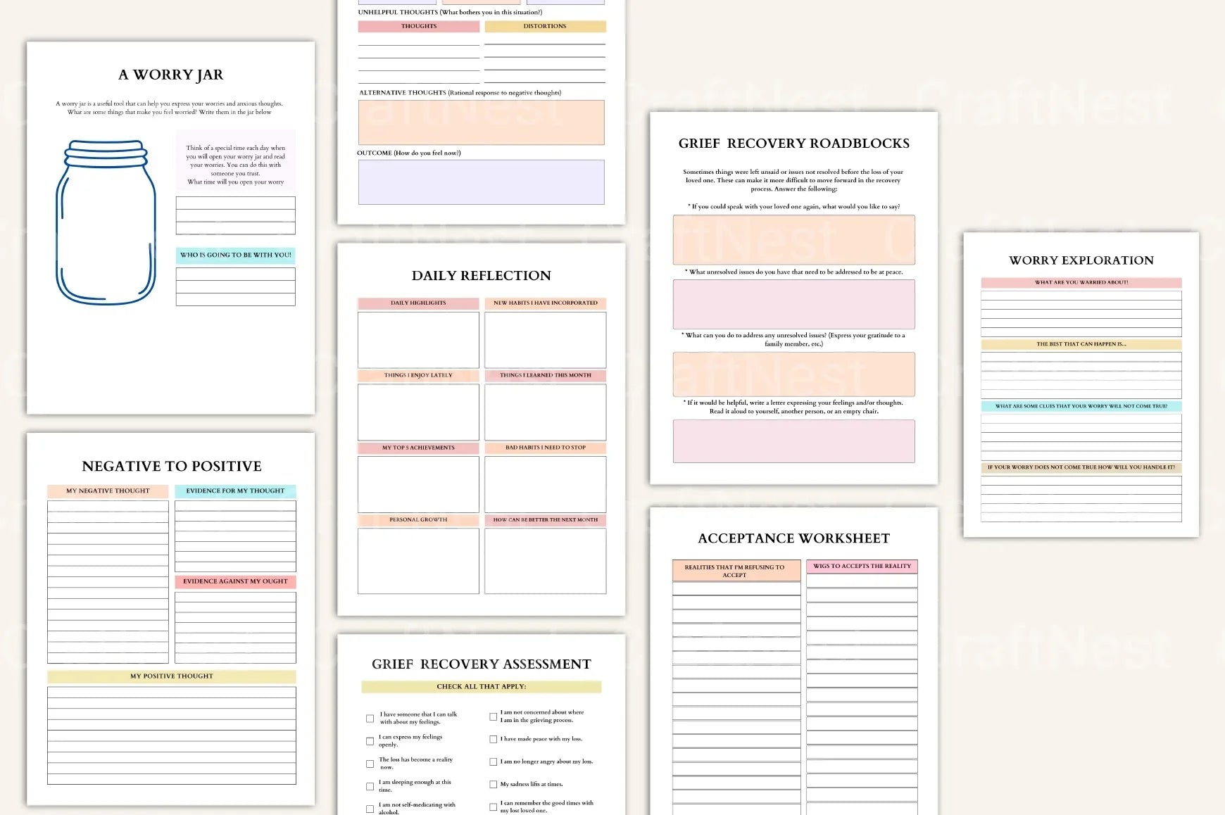 Therapy Worksheet Mega Pack - CraftNest - Digital Crafting and Art