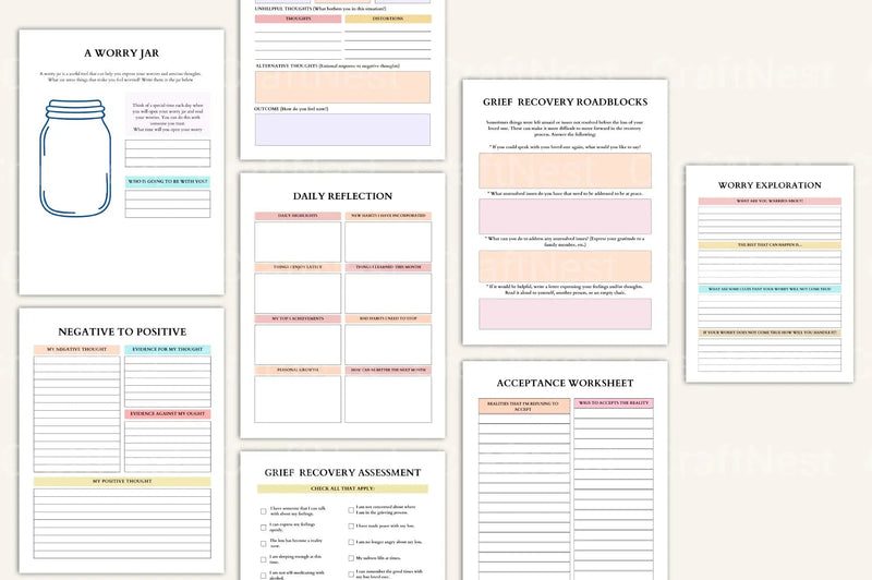 Therapy Worksheet Mega Pack - CraftNest - Digital Crafting and Art