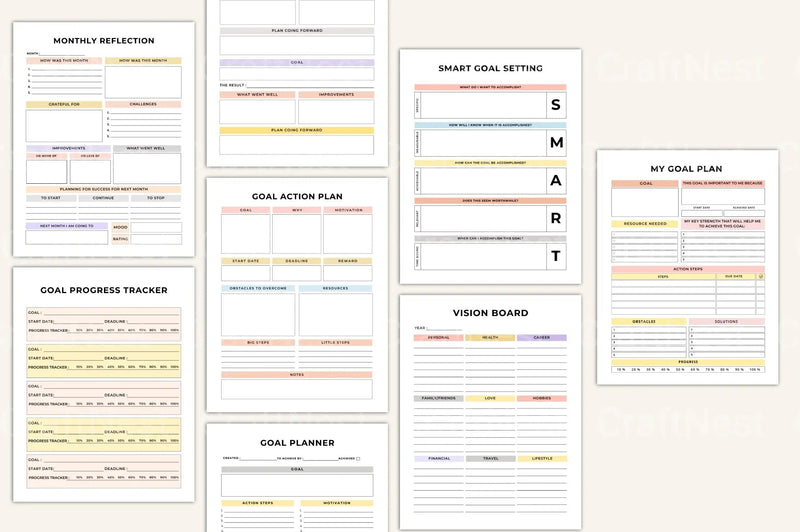 Goal Setting Motivation Guide - CraftNest - Digital Crafting and Art