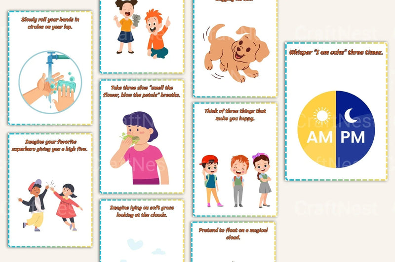 Calming Strategy Cards for Kids - CraftNest - Digital Crafting and Art