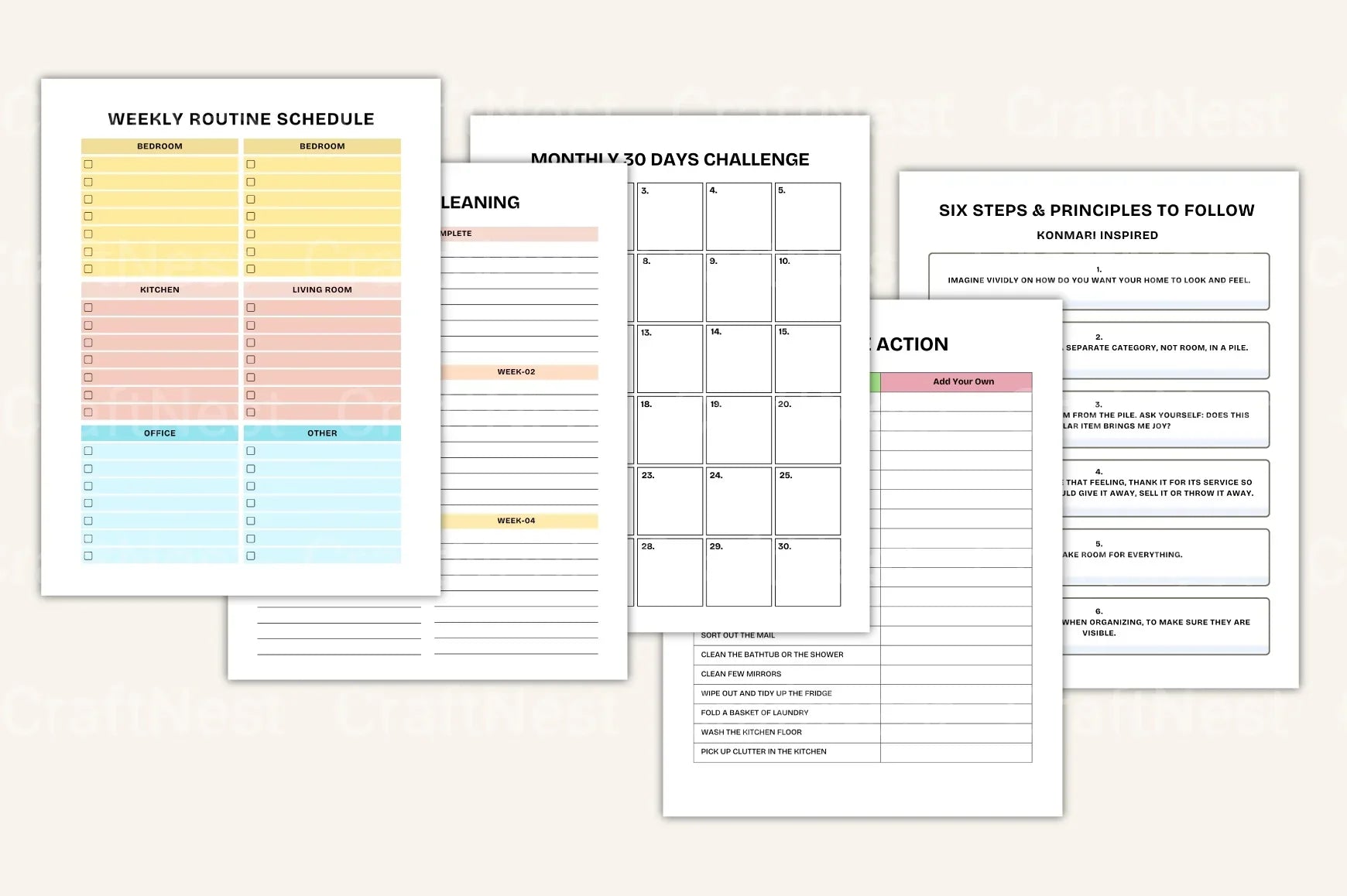 Decluttering Organizer Planner - CraftNest - Digital Crafting and Art