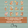 Highland Calf Clipart Bundle